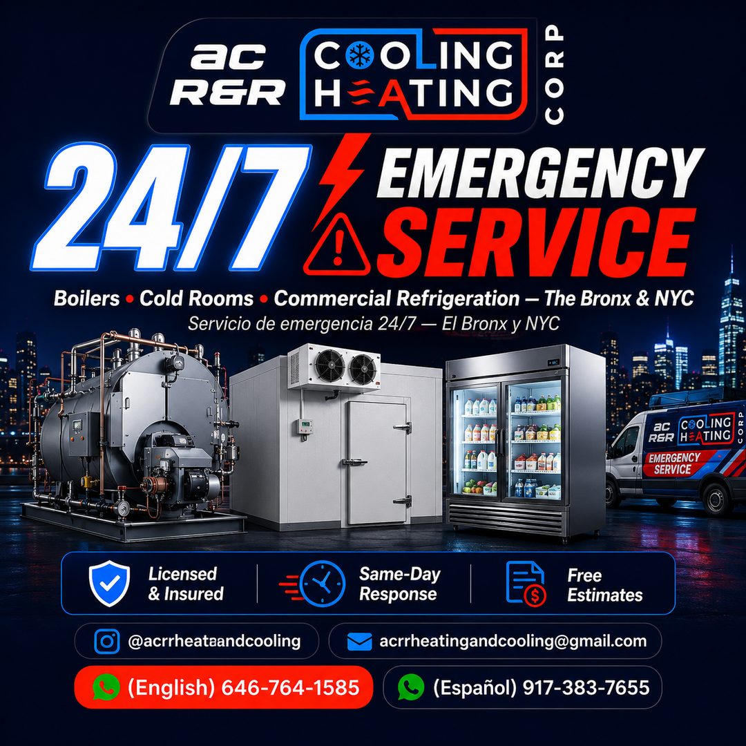 AC R&R — 24/7 Emergency Service: boilers, cold rooms, commercial refrigeration in The Bronx & NYC